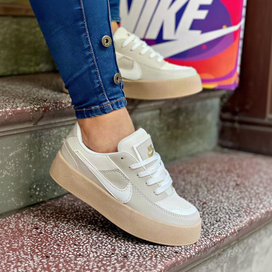 Tenis Urban White Platform