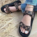 Sandalias - Diseño En Cuadros